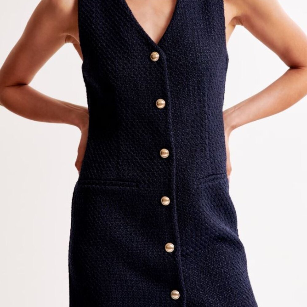 NEW WITH TAGS Abercrombie Mara Tweed Vest Mini Dress (M)